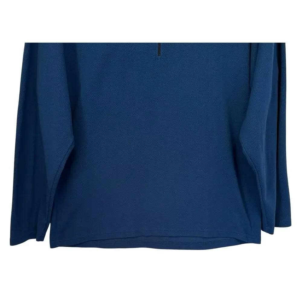 The North Face Textured 1/2 Zip Pullover Blue Size M